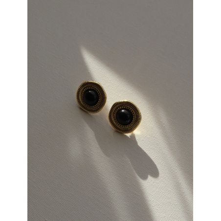 SAMANTHA EARRINGS IN BLACK