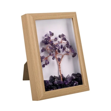 Дърво на живота АМЕТИСТ в рамка /естествени камъни/