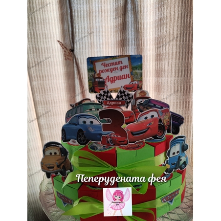 Картонена торта Маккуин 3 / Mcqueen 3
