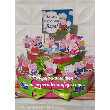 Картонена торта  ПРАСЕНЦЕТО ПЕПА  16 /  Peppa Pig 16