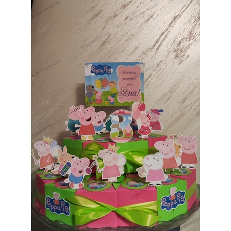 Картонена торта  ПРАСЕНЦЕТО ПЕПА  20 /  Peppa Pig 20