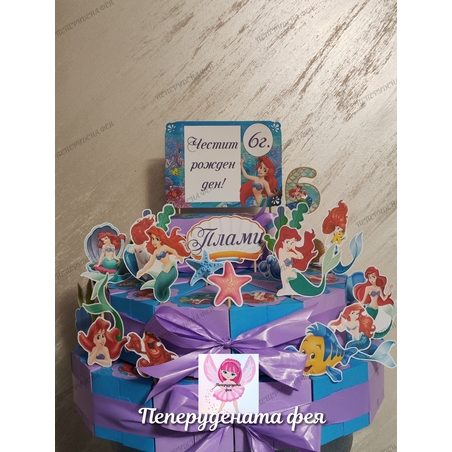 Картонена торта РУСАЛКАТА АРИЕЛ  15 / The Little Marmaid 15