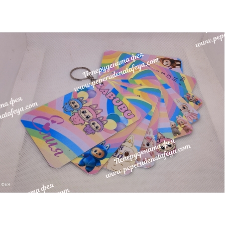 Ламинирана таблица / ключодържател/ с умножение - ЛАБУБУ