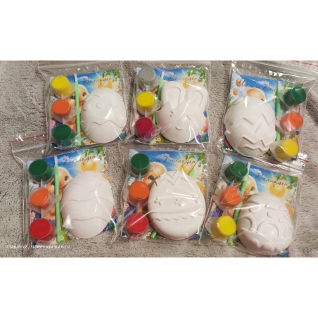 Комплект керамично яйце с 3бр. боички и четка