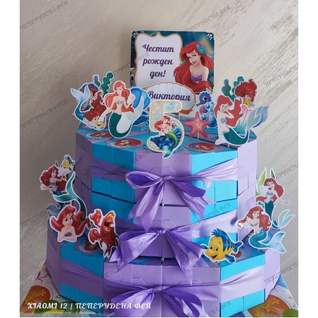 Картонена торта РУСАЛКАТА АРИЕЛ  7 / The Little Marmaid 7