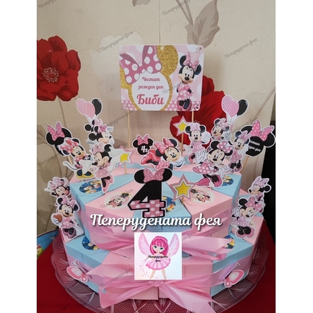 Картонена торта Мини Маус 12 / Minnie Mouse 12