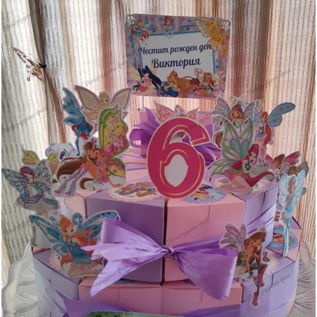 Картонена торта  Клуб Уинкс 7 / Club WinX 7