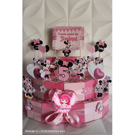 Картонена торта Мини Маус 5 / Minnie Mouse 5
