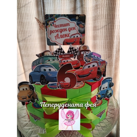 Картонена торта Маккуин 6 / Mcqueen 6