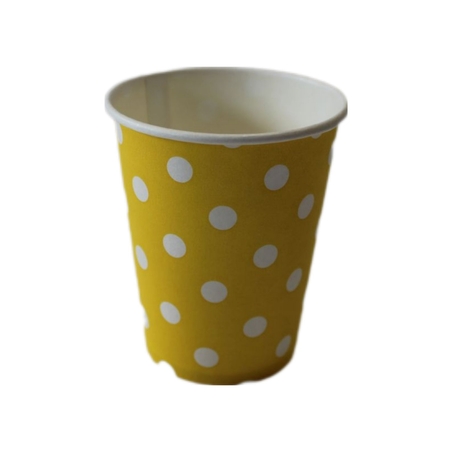 ПАРТИ ЧАШИ  ЖЪЛТИ НА БЕЛИ ТОЧКИ