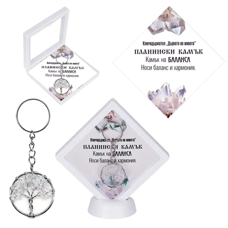 Ключодържател  Дървото на живота - ПЛАНИНСКИ КАМЪК в рамка