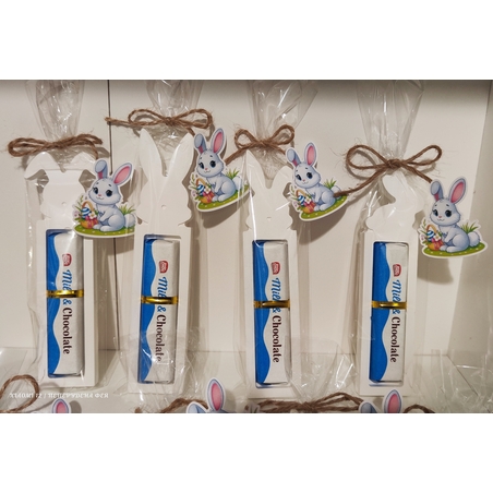 Керамични зайчета - с шоколадов десерт Milk Choco