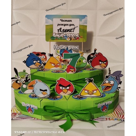 Картонена торта Енгри Бърдс 1 / Angry Birds