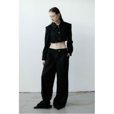 TRIANGLE BLACK TROUSERS