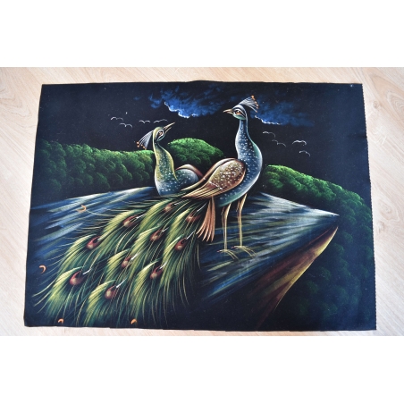 Hand Painted on black canvas 