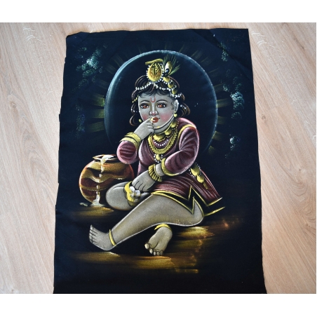 Hand Painted on black canvas 