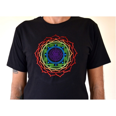 Shree Yantra Embroidery T-shirt