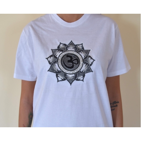 Lotus with OM Embroidery T-shirt
