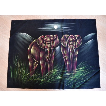 Hand Painted on black canvas 