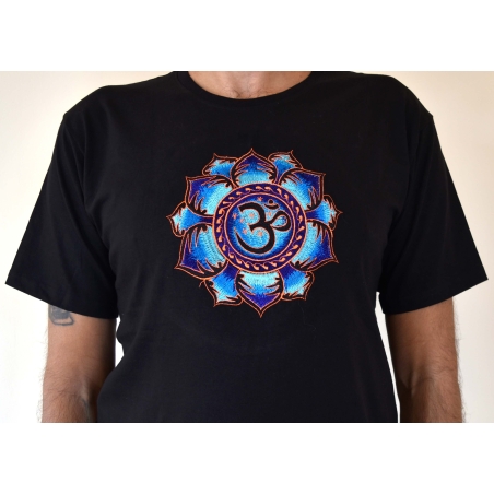 Lotus with OM Embroidery T-shirt