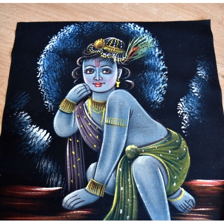 Hand Painted on black canvas 