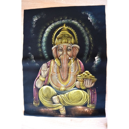 Hand Painted on black canvas 