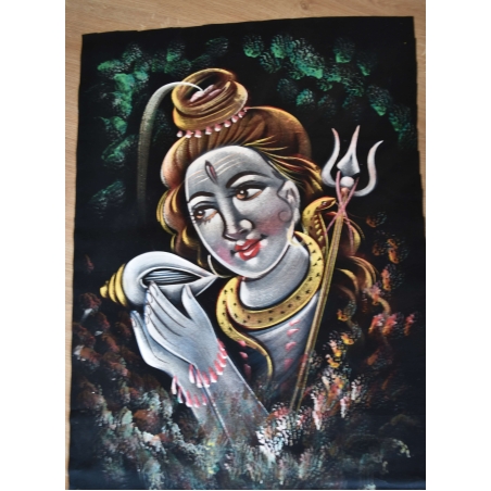 Hand Painted on black canvas 
