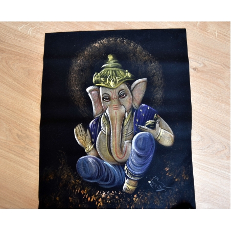 Hand Painted on black canvas 