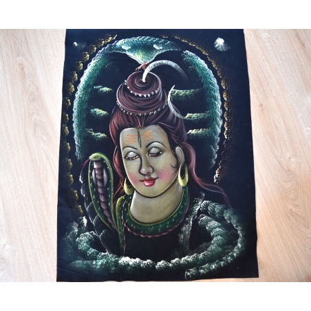 Hand Painted on black canvas 