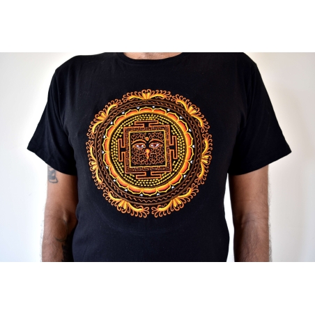 Eyes of Buddha (handmade embroidery T-shirt)