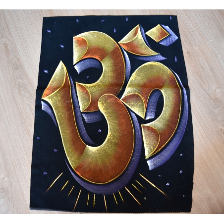 Hand Painted on black canvas 