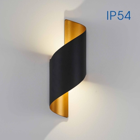 LED осветително тяло APOLLO LED ∙ 2x5W ∙ черно/златно ∙ 4000K ∙ IP54