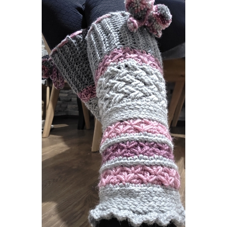 Hand Knitted Gaiters/Warm Winter Accessories