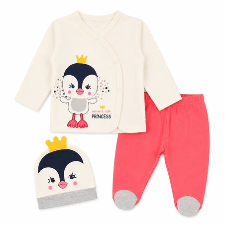 Бебешки комплект Miniworld Princess – блузка, ританки и шапка