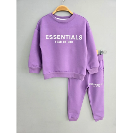Детски памучен комплект ''Essentials'' - лилав
