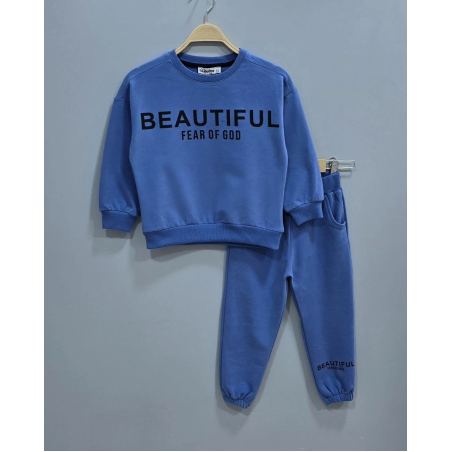 Детски памучен комплект ''Beautiful'' - син