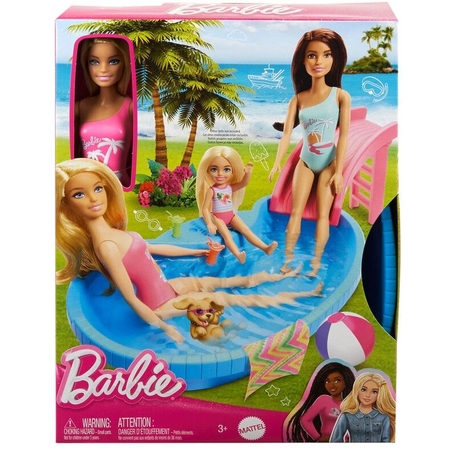Кукла Barbie с басейн и пързалка