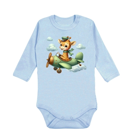 Боди с дълъг ръкав  – “Жирафче пилот”