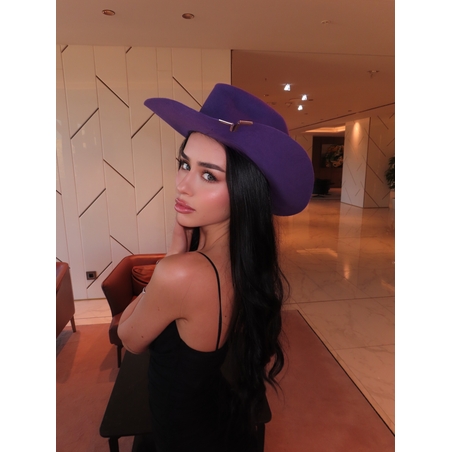 Purple handmade hat