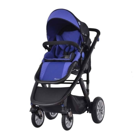 Комбинирана количка 2 в 1 Zooper Flamenco Royal Blue Plaid, кралско синьо