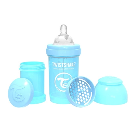 Шише за бебета против колики Twistshake 330 мл. светло синьо