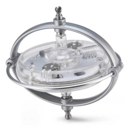 Жироскоп за деца с LED светлини NAVIR UFO, бял