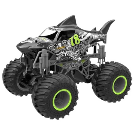 Джип "Shark" за каскади, с дистанционно управление, сив 1:16