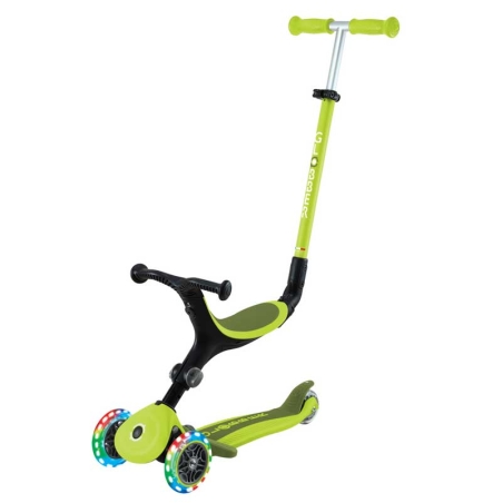 Сгъваема тротинетка с родителски контрол 5 в 1 Globber Go Up Active Lights, лайм