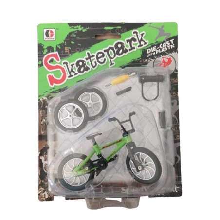 Фингърбайк Колело BMX, червен/зелен