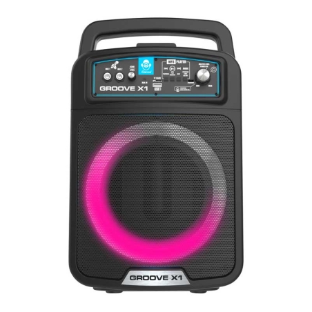 Преносима тонколона с LED светлини и микрофон, Groove-X1