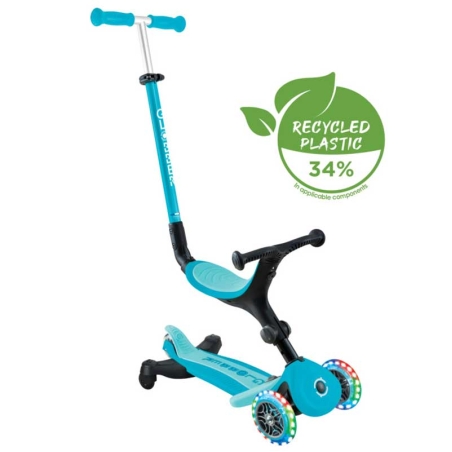 Сгъваема тротинетка 5 в 1 GLOBBER GO UP ACTIVE LIGHTS 360° - аква