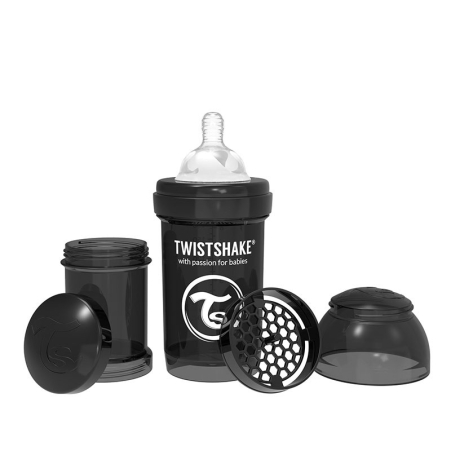 Шише за бебета против колики Twistshake 260 мл. черно
