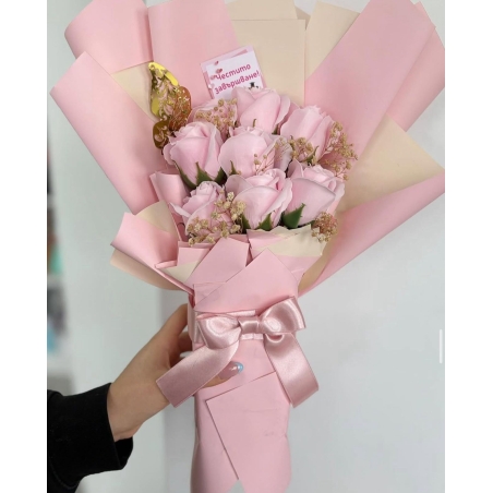 Мини розов букет