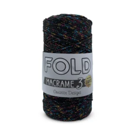 Макраме-FOLD 3 Лурекс / ЧЕРНО М